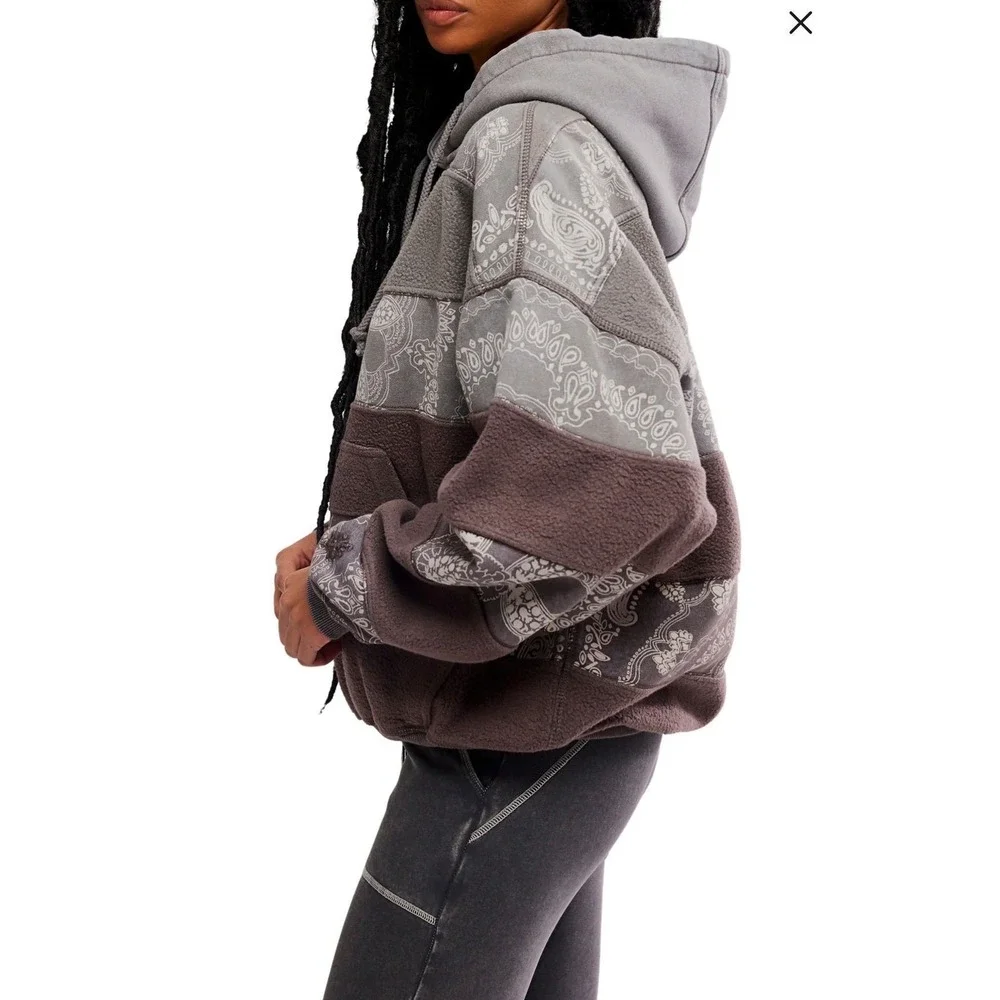 14. NWT Free People Movement Final Call Bandana Logo Hoodie